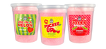 Load image into Gallery viewer, Build your own Valentine's Cotton Candy bundle including a gift set of 6 - 1.75 oz labeled cups in the flavor combination of your choice. Our Valentine's Cotton Candy includes: Pucker Up Sour Cherry Cotton Candy, One in a Melon Watermelon Cotton Candy, and Berry Special Strawberry Cotton Candy.