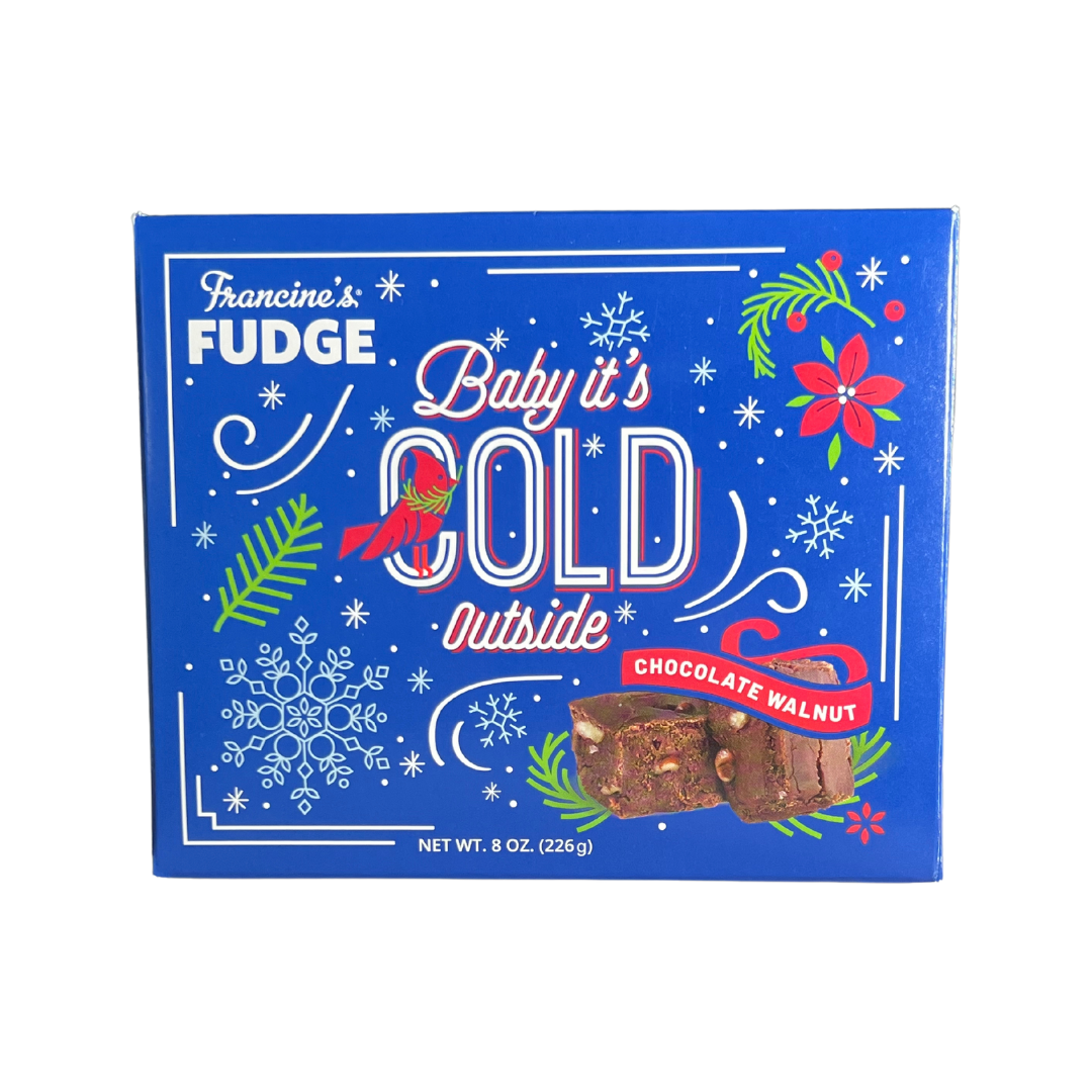 Francine's Holiday Chocolate Walnut Fudge (2 LBS)