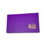 Load image into Gallery viewer, 10 Gourmet signature McJak Candy lollipops in a purple &amp; gold embossed gift box.
