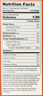 Load image into Gallery viewer, Nutrition facts for our homemade peanut butter fudge.