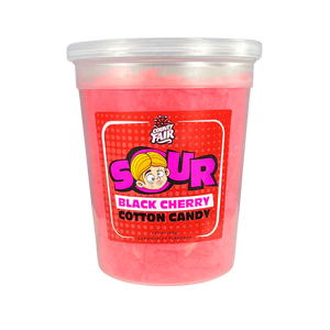 Cotton Candy with a bit of a cheek sucking punch! Our Sour Cotton Candy has the same extreme sour taste as your favorite sour candies. Get ready to make those taste buds burst! Experience the intense flavor of black cherries combined with the classic fluffy texture of cotton candy. Perfect for satisfying your sweet tooth with a cheek-puckering punch.