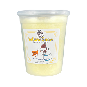 Have a laugh while enjoying this comical lemonade flavored cotton candy! This sweet treat is the only time we condone eating yellow snow.