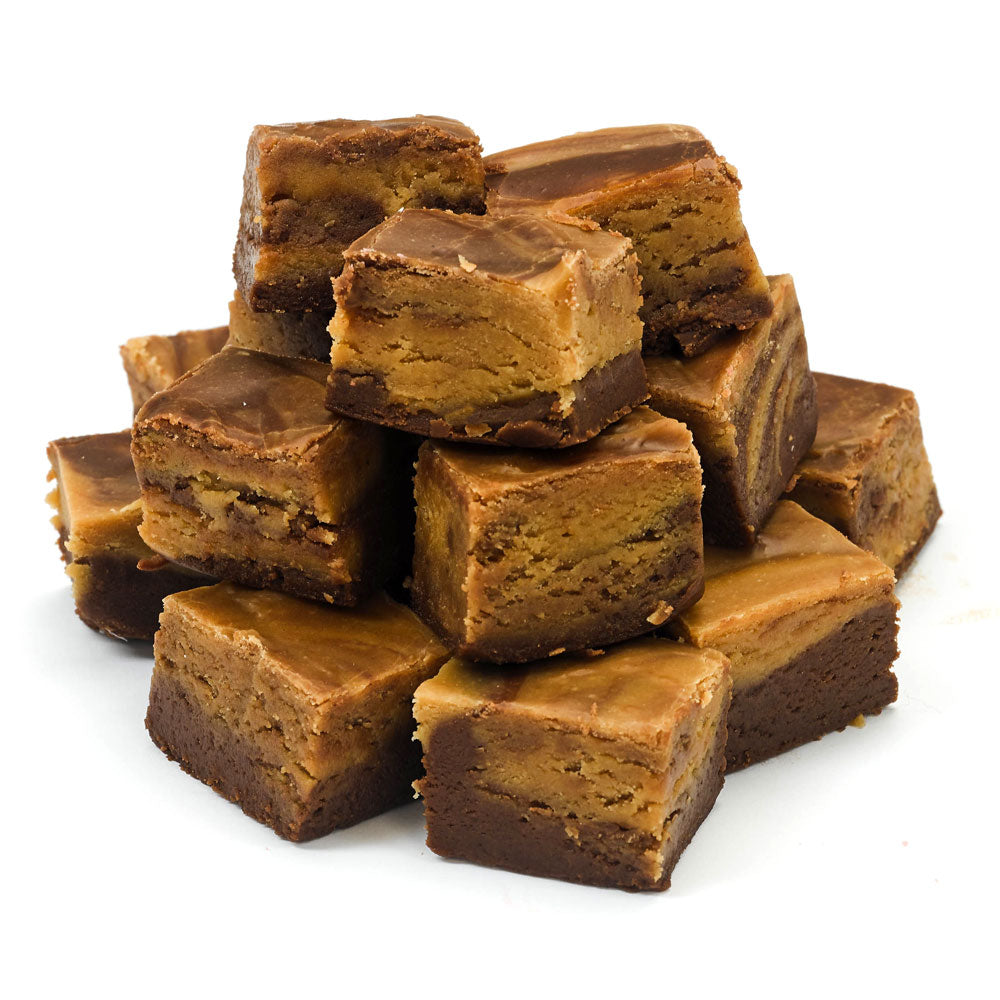 A creamy blend of the best two fudge flavors: chocolate and peanut butter! This fudge mixes just the right amount of each flavor to achieve the best chocolatey-peanut buttery fudge ever.