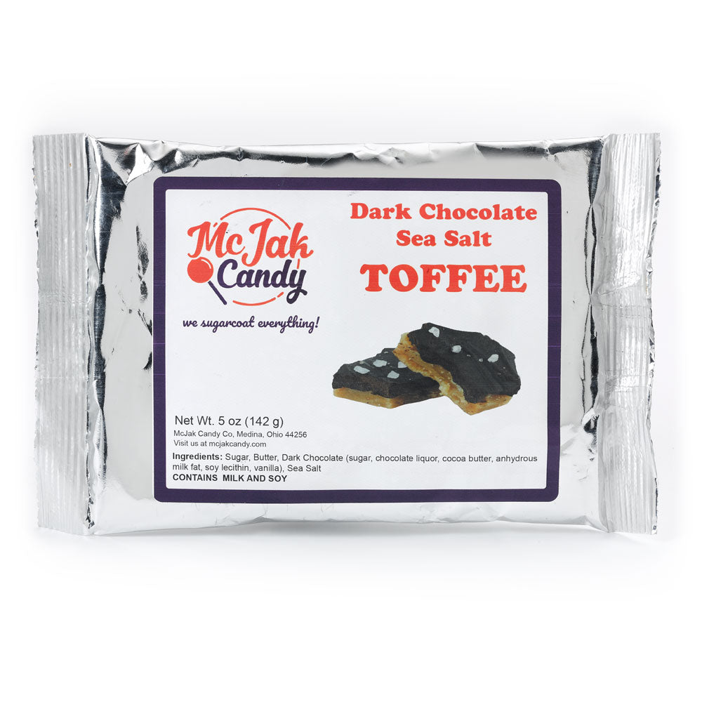 Dark Chocolate Sea Salt Toffee (Set of 3 bags or 1 gift box or tin)
